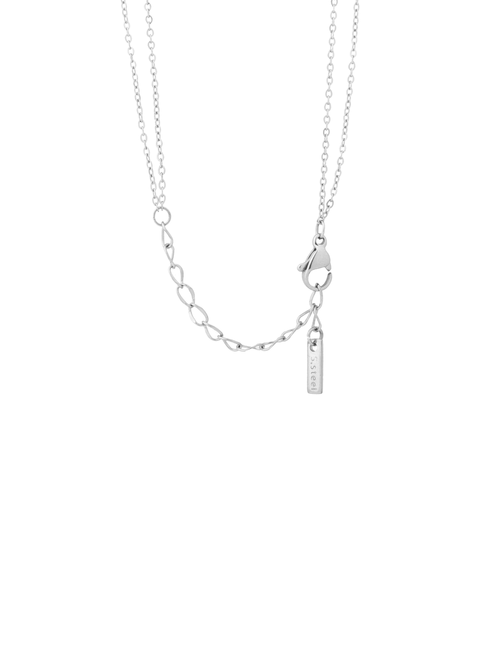 Collar Doble Corazones Y Zirconias
