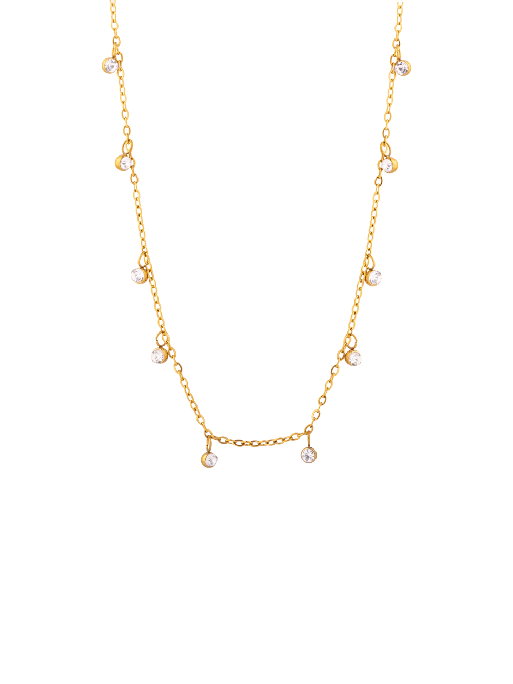 Collar Con Zirconias Colgantes