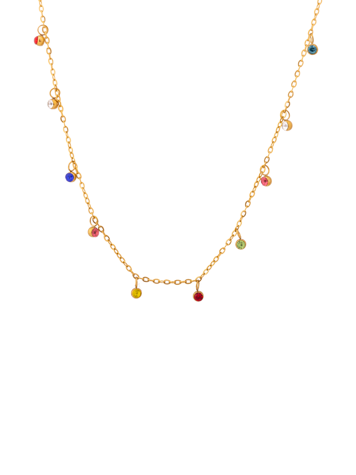 Collar Con Zirconias Colgantes