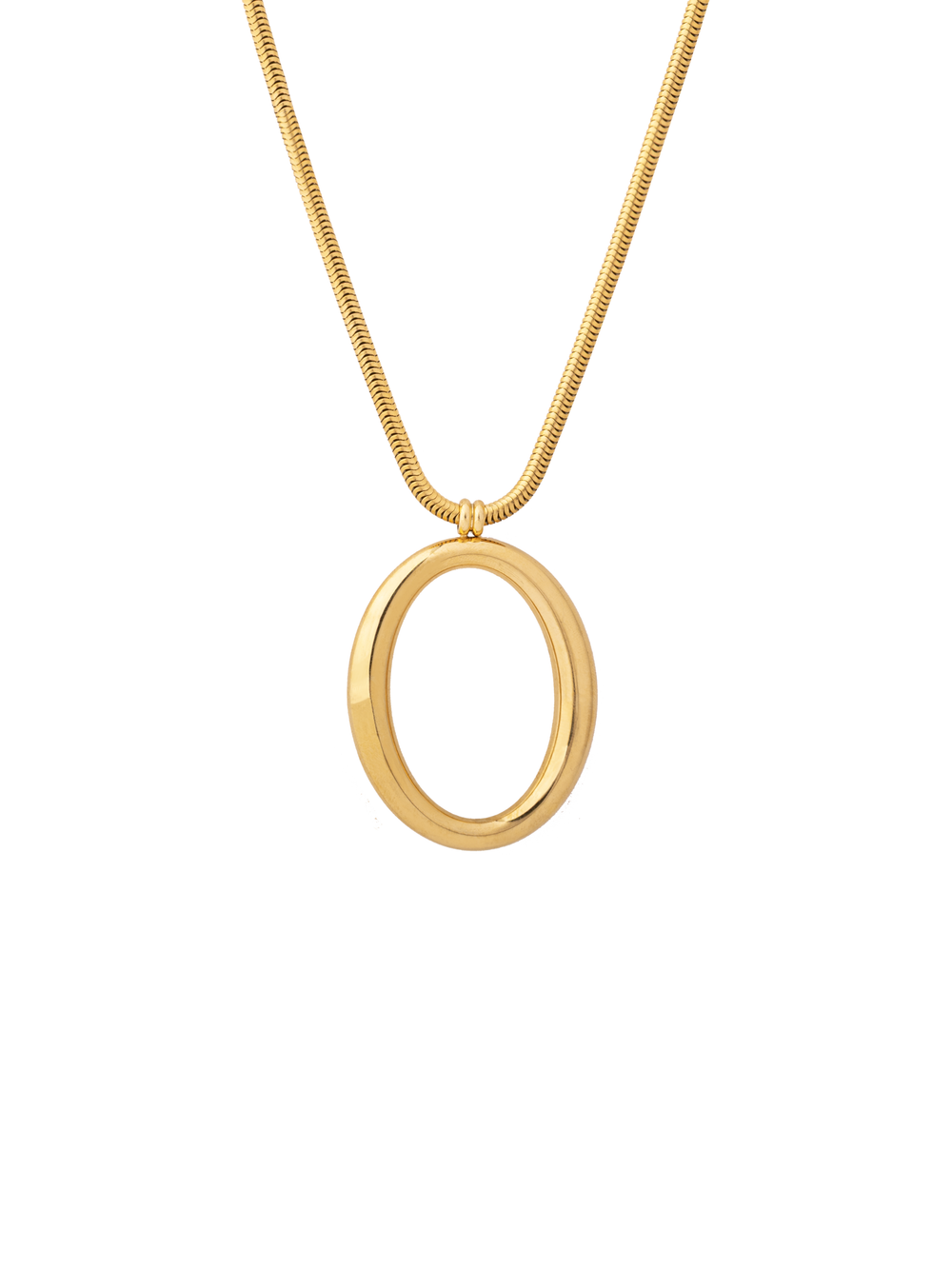 Collar Con Dije Ovalado Chunky