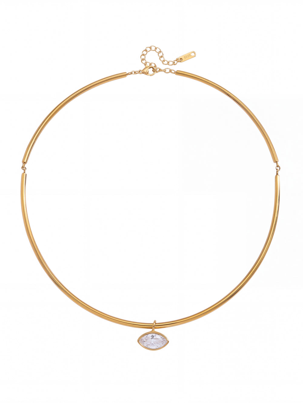Choker Rigido Dije Zirconia Marquesa