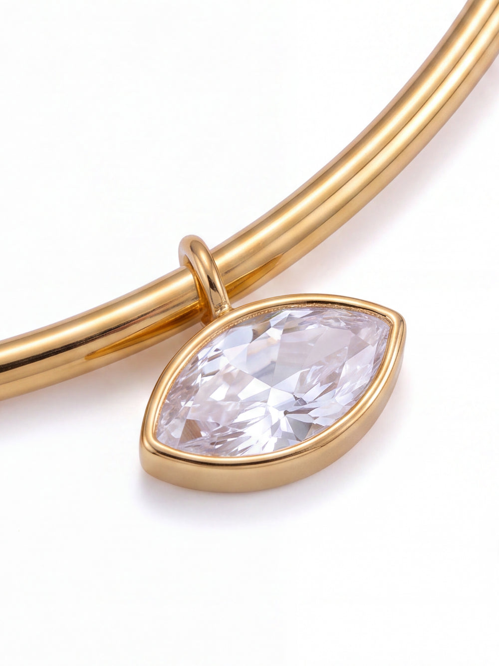 Choker Rigido Dije Zirconia Marquesa