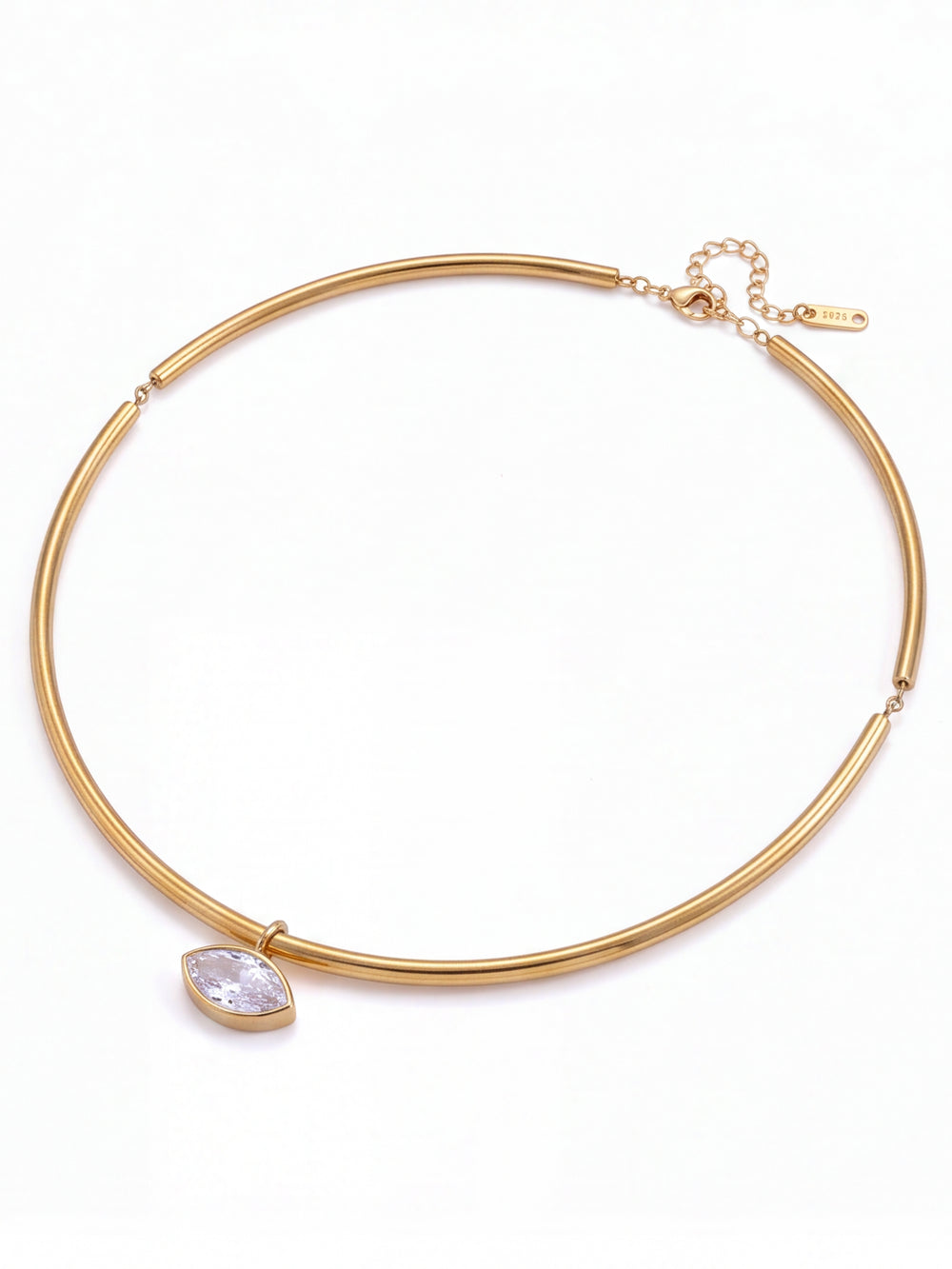 Choker Rigido Dije Zirconia Marquesa