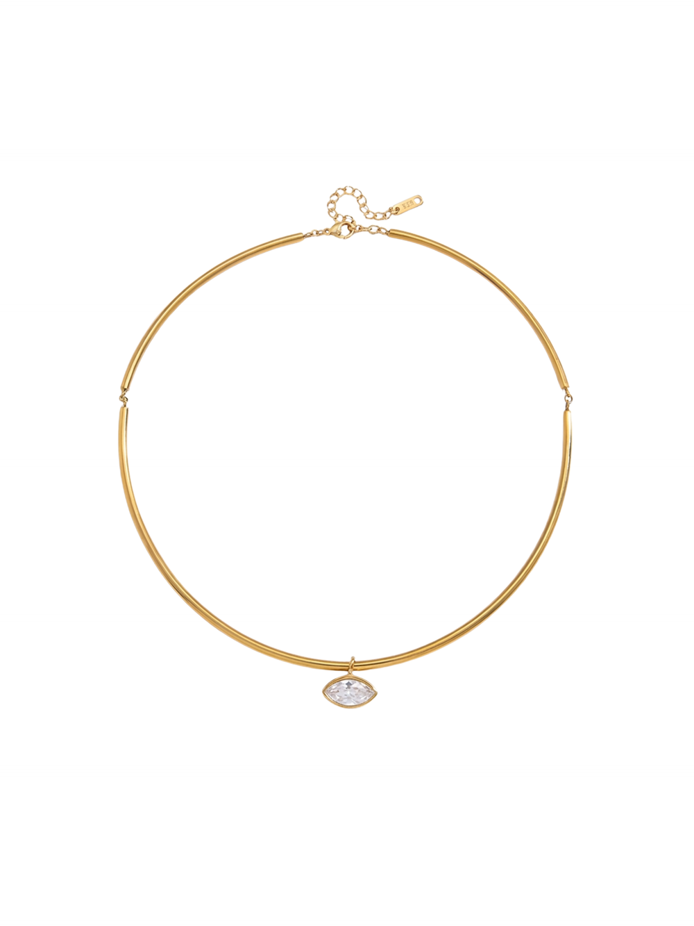 Choker Rigido Dije Zirconia Marquesa