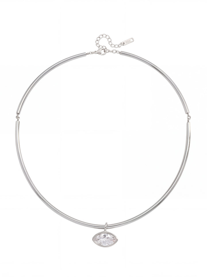 Choker Rigido Dije Zirconia Marquesa