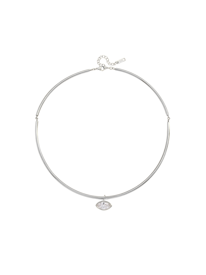 Choker Rigido Dije Zirconia Marquesa