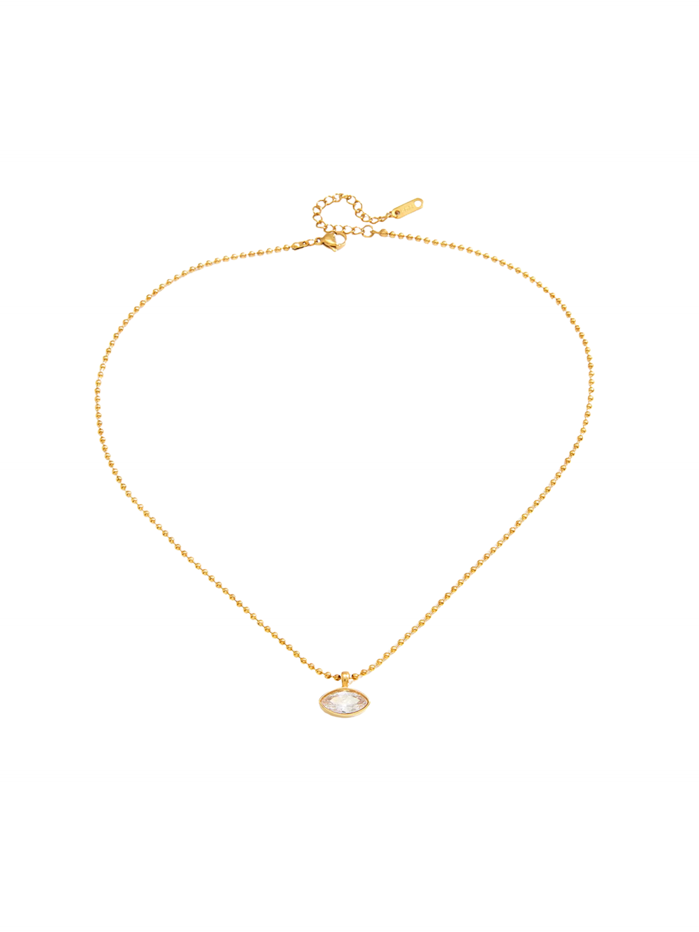 Collar Bolitas Con Dije Zirconia Marquesa