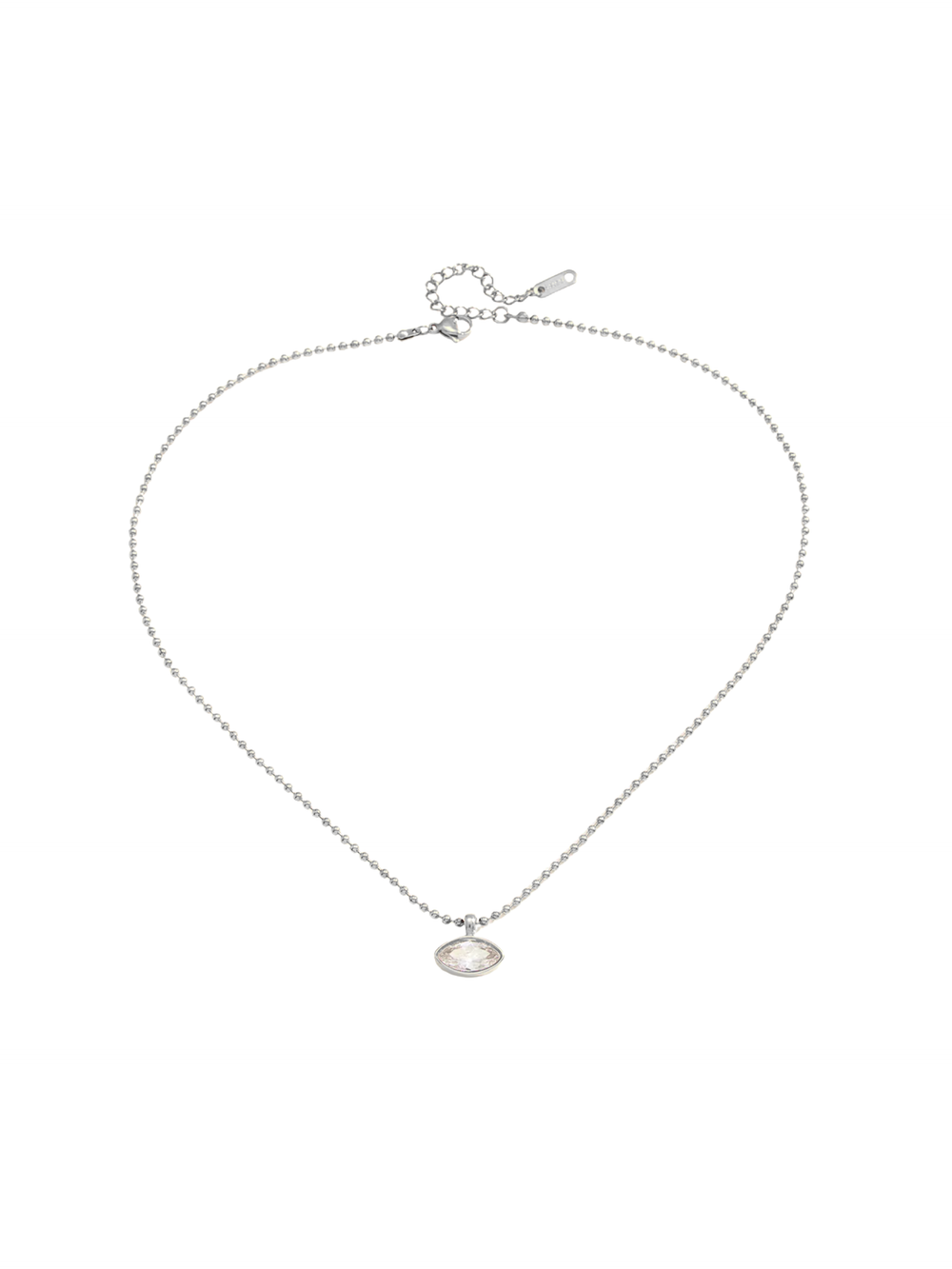 Collar Bolitas Con Dije Zirconia Marquesa