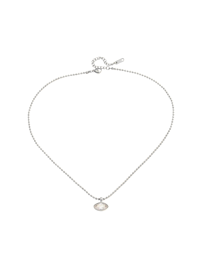 Collar Bolitas Con Dije Zirconia Marquesa