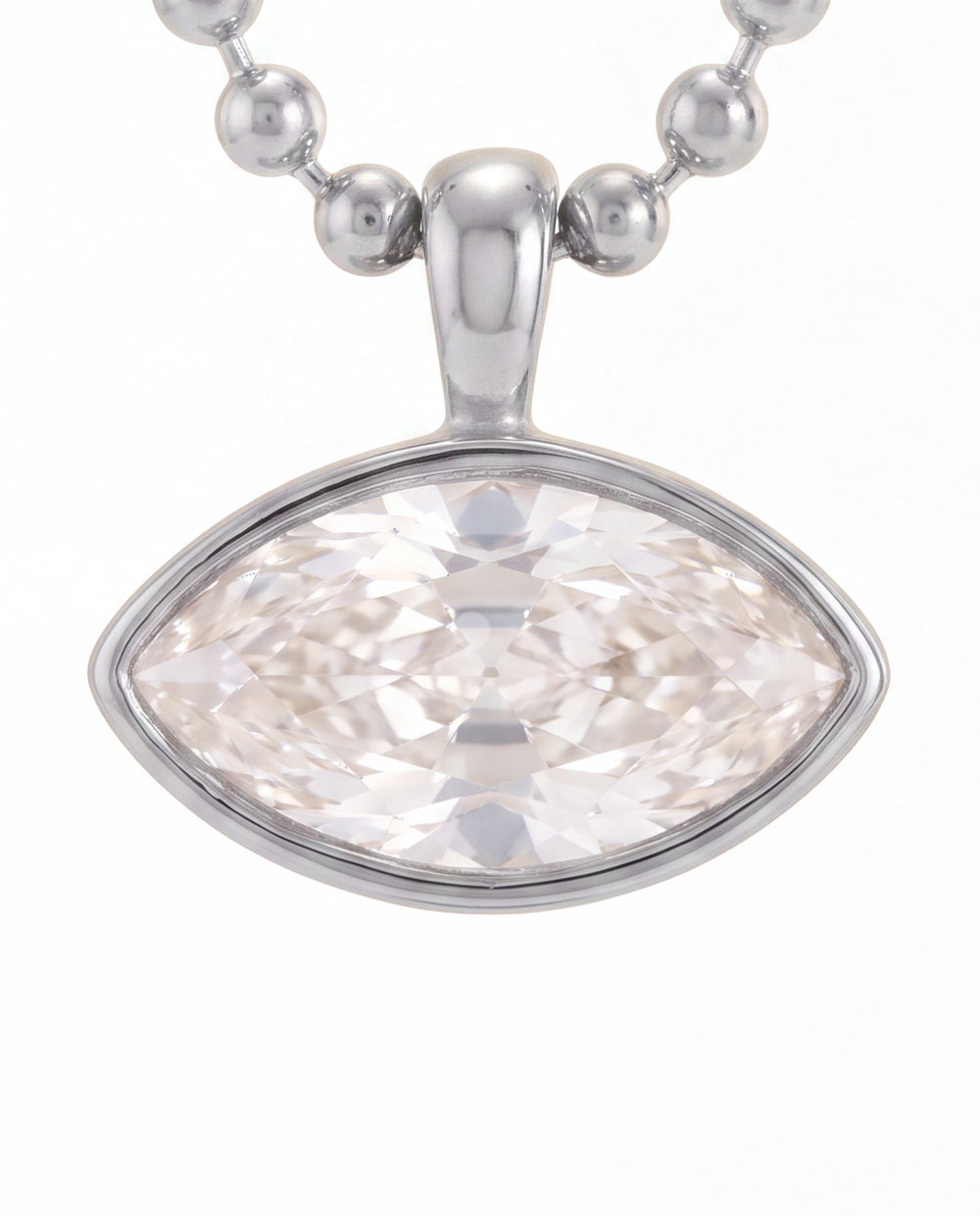 Collar Bolitas Con Dije Zirconia Marquesa