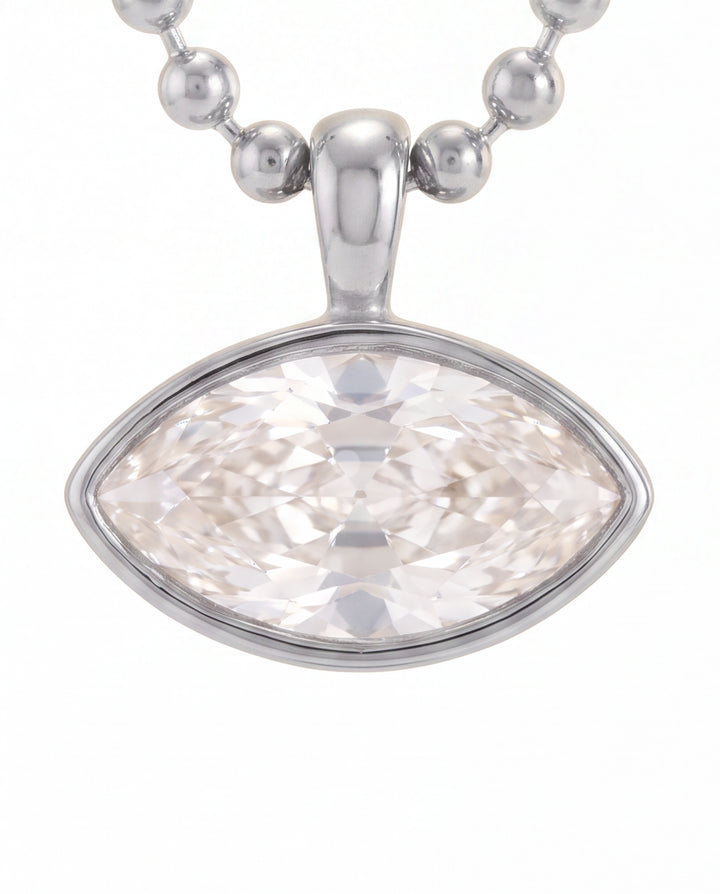 Collar Bolitas Con Dije Zirconia Marquesa
