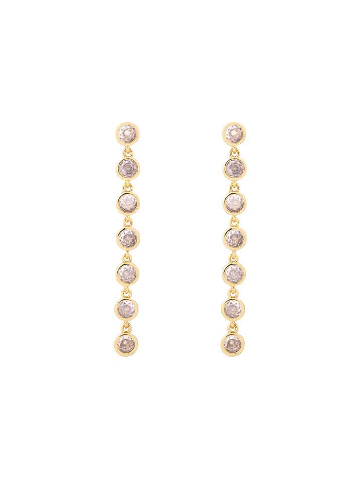 Par Arete Tira Zirconias Redondas