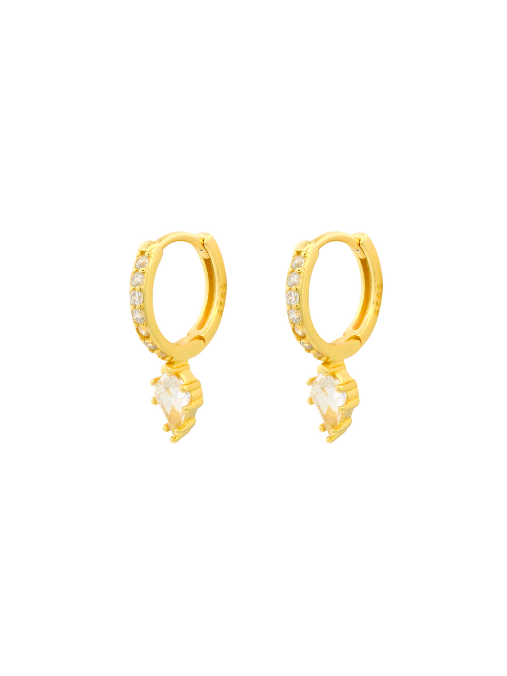 Par Arracada Zirconia Rombo