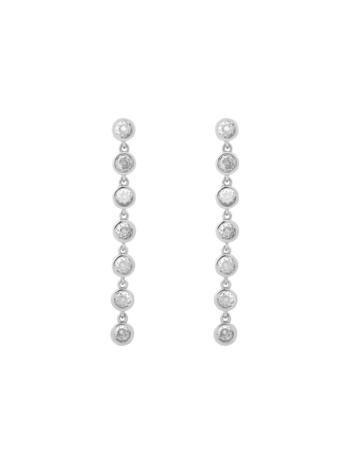 Par Arete Tira Zirconias Redondas