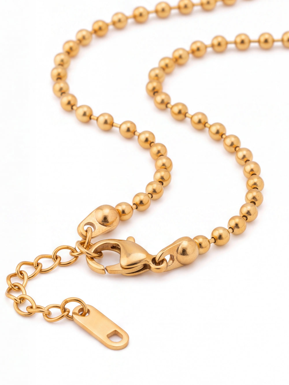 Collar Bolitas Con Dije Zirconia Gota