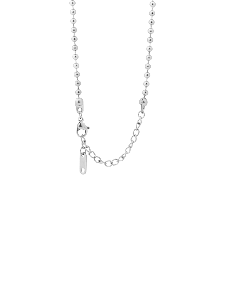 Collar Bolitas Con Dije Zirconia Gota
