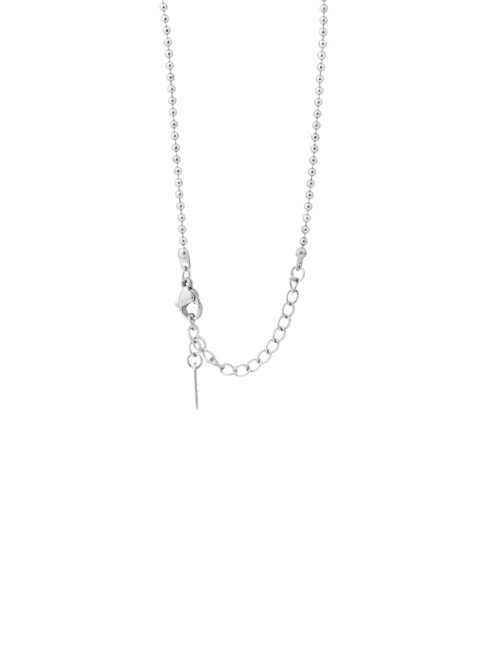 Collar Bolitas Con Dije Zirconia Ovalada
