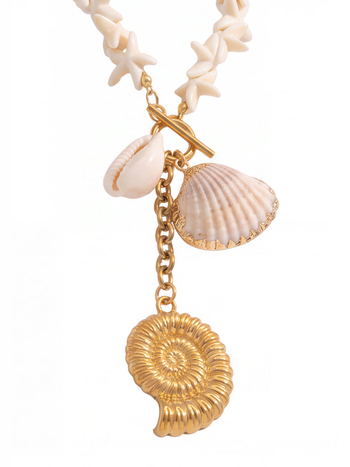 Choker Estrellas De Mar Con Dijes Conchas