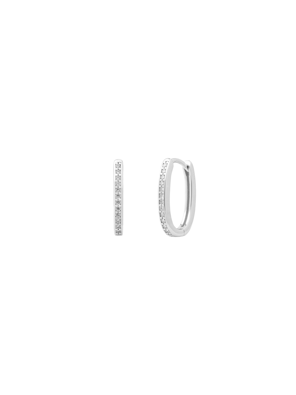 Par Arracada Zirconias Forma U 15 mm