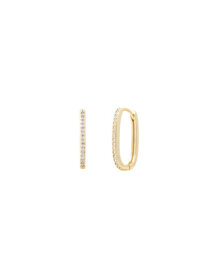 Par Arracada Zirconias Forma U 17 mm