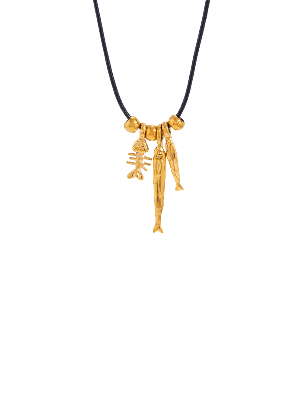 Collar Cordon Con Dijes Peces