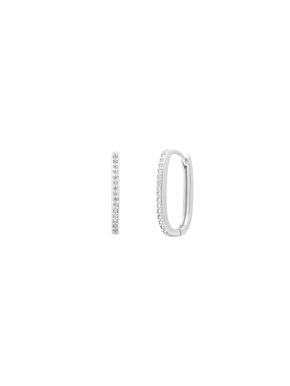 Par Arracada Zirconias Forma U 17 mm