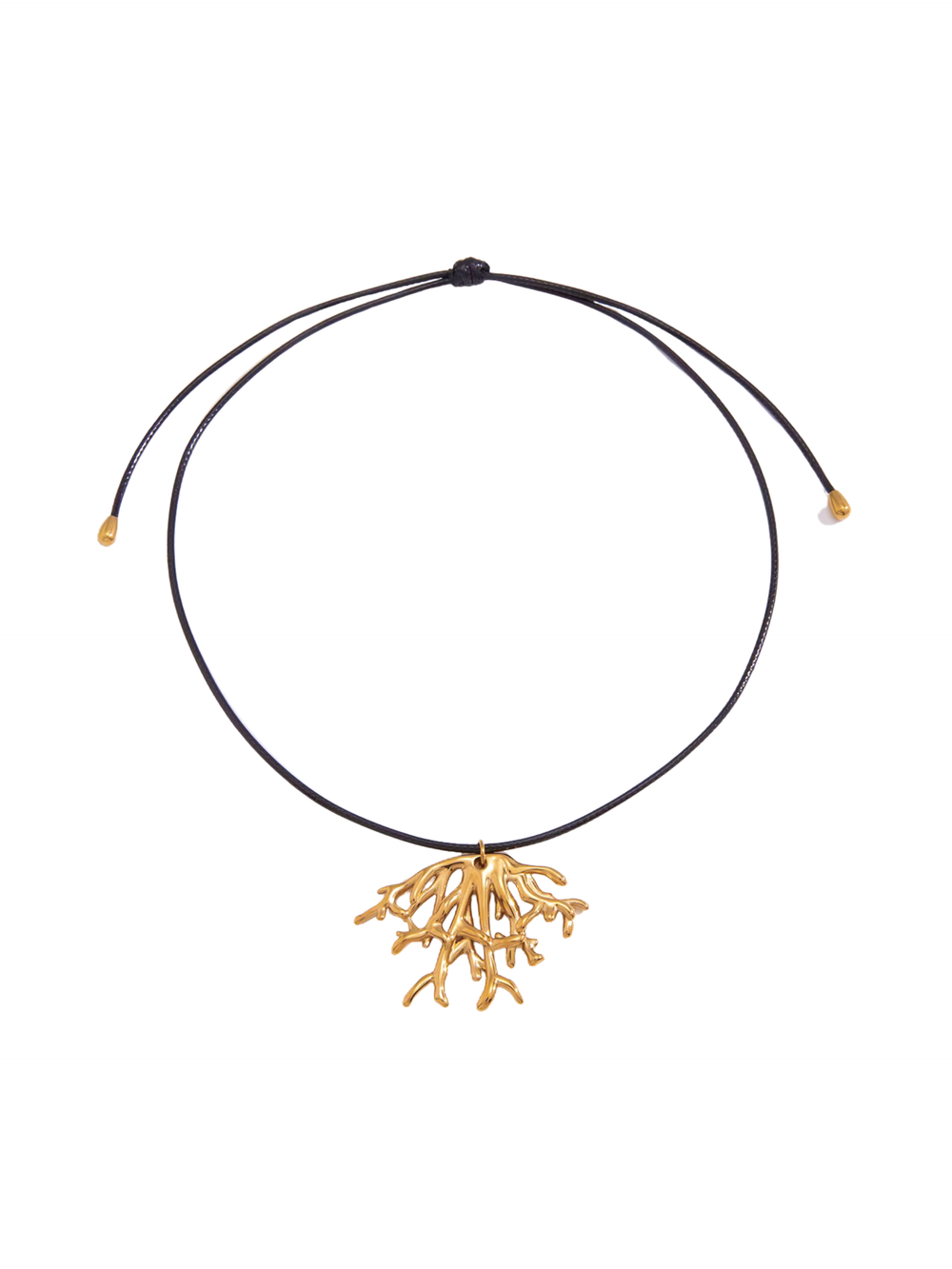 Collar Cordon Con Dije Coral