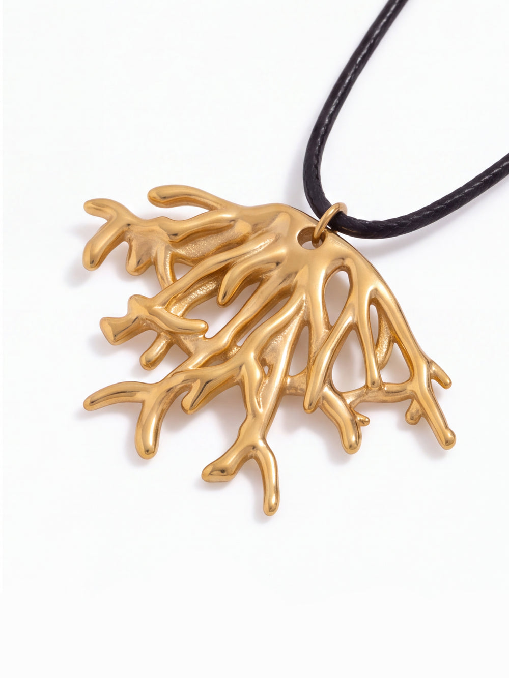 Collar Cordon Con Dije Coral