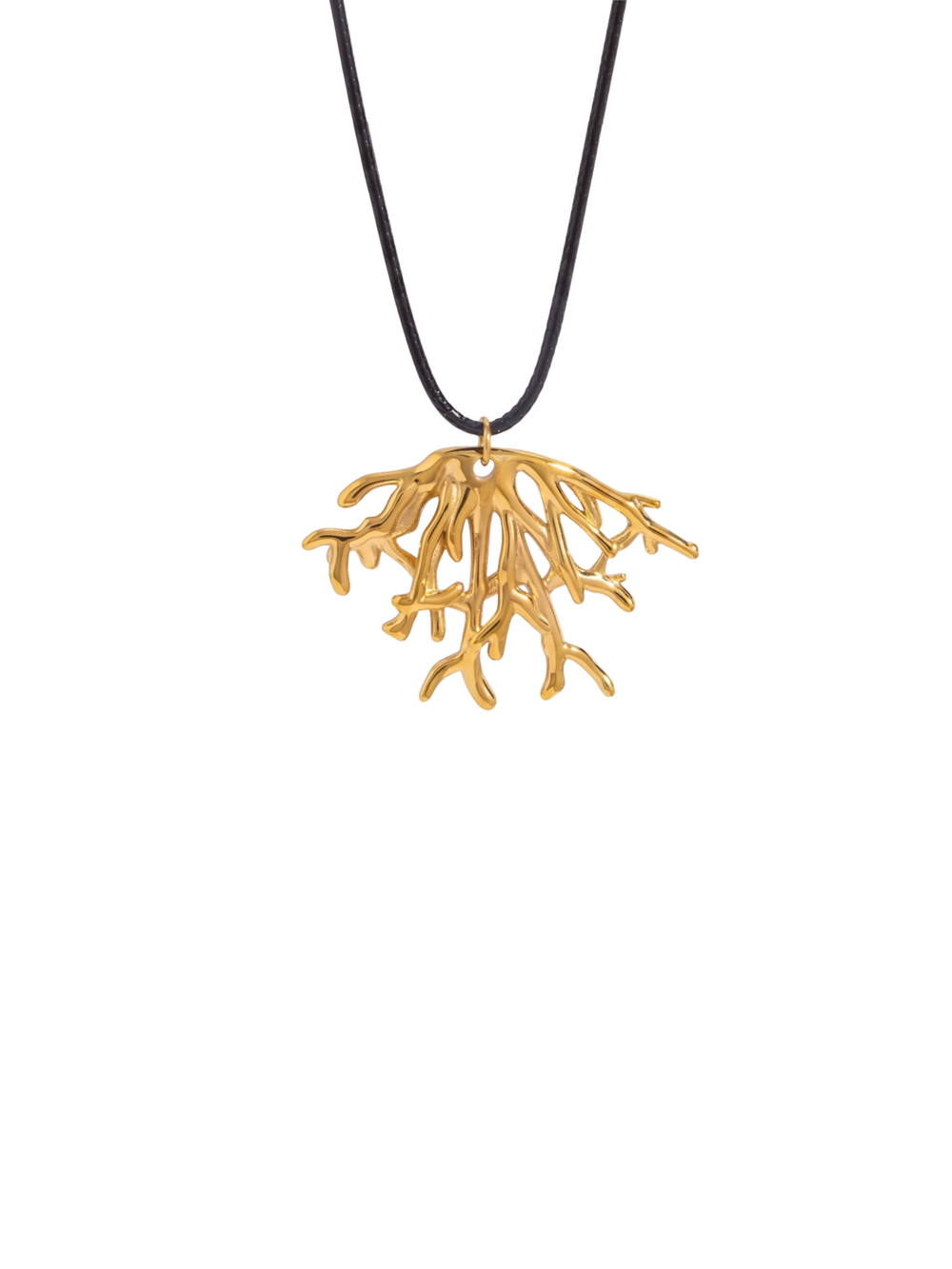 Collar Cordon Con Dije Coral