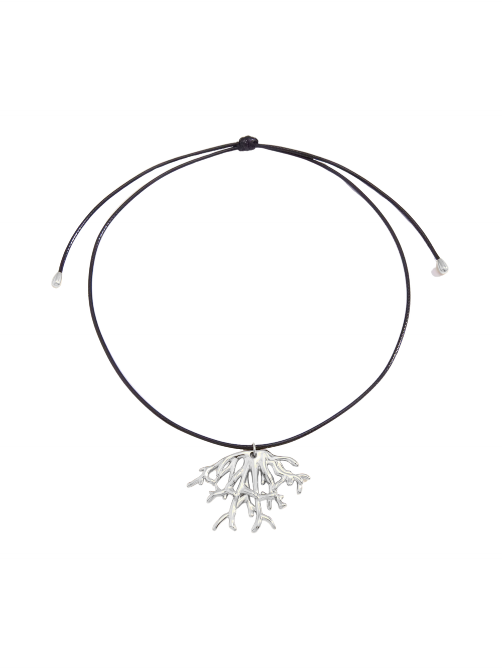 Collar Cordon Con Dije Coral