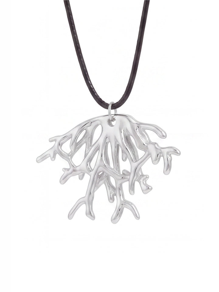 Collar Cordon Con Dije Coral