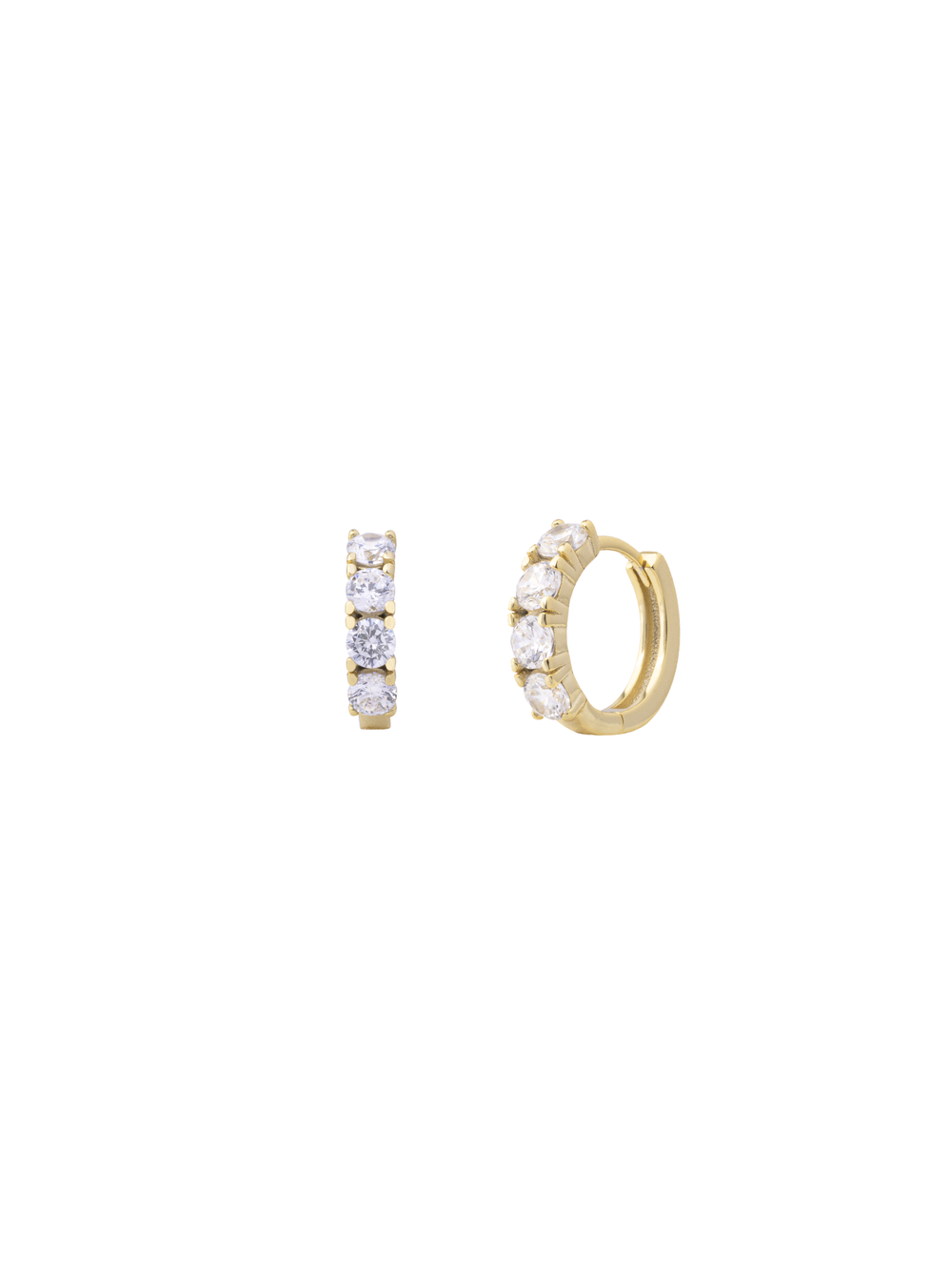 Arracada Cuatro Zirconias 13 mm