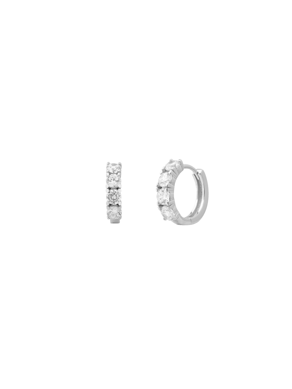 Arracada Cuatro Zirconias 13 mm