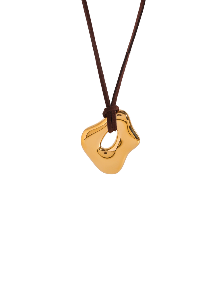 Collar Cordon Con Dije Irregular