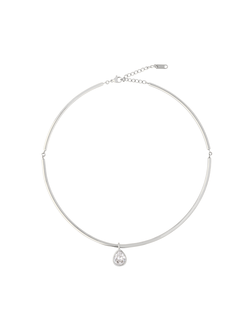 Choker Rigido Dije Zirconia Gota
