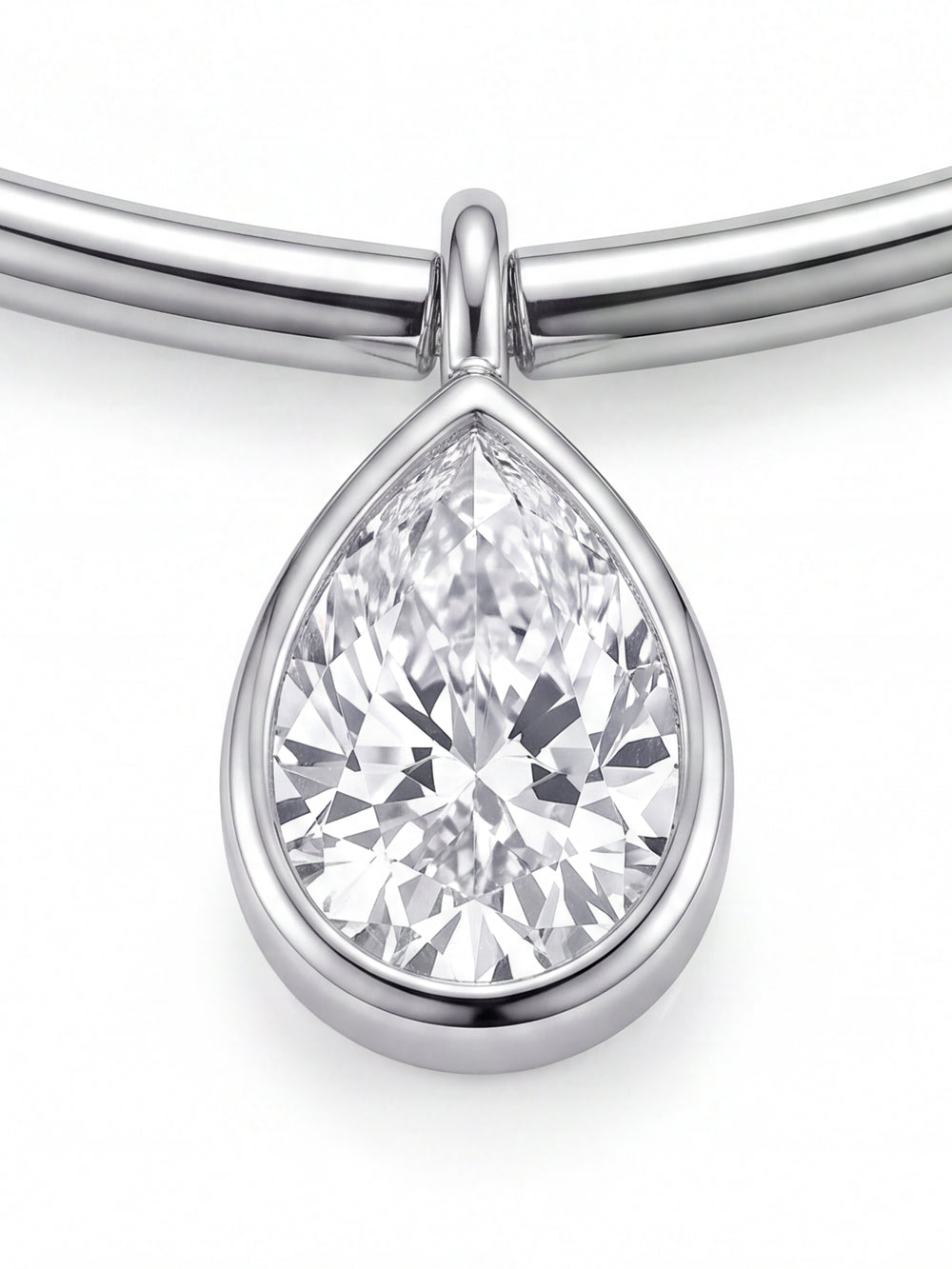 Choker Rigido Dije Zirconia Gota