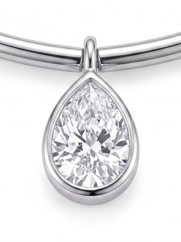 Choker Rigido Dije Zirconia Gota