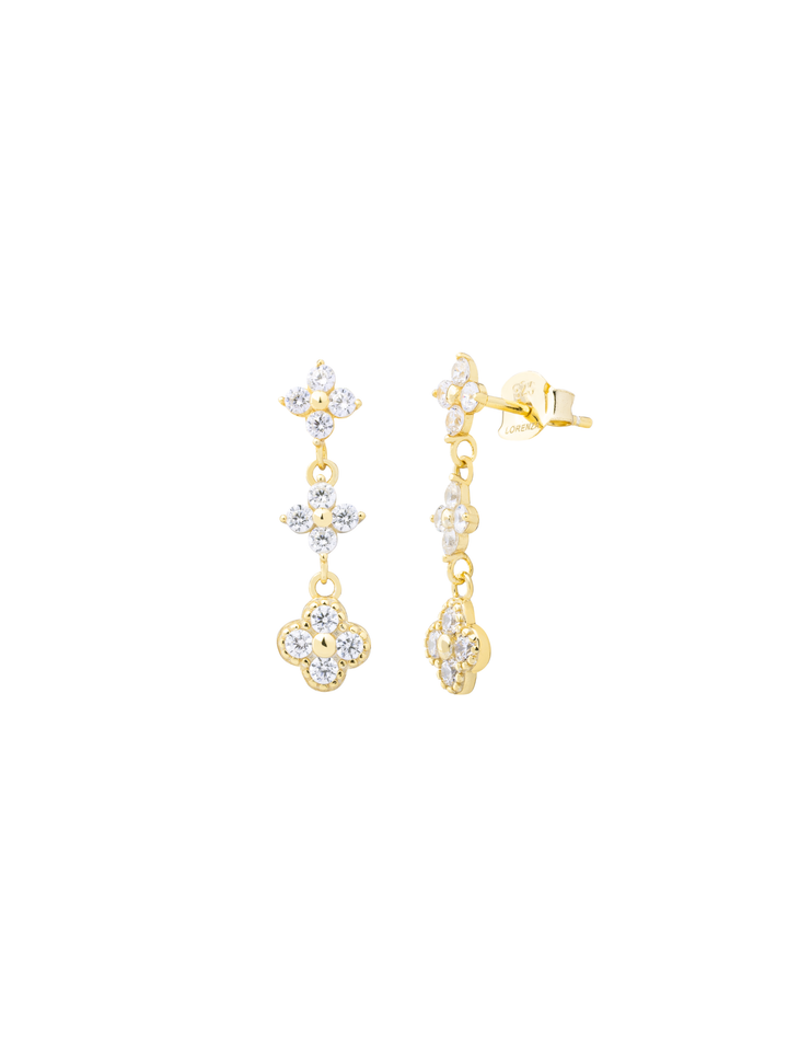 Par Arete 3 Treboles Colgantes