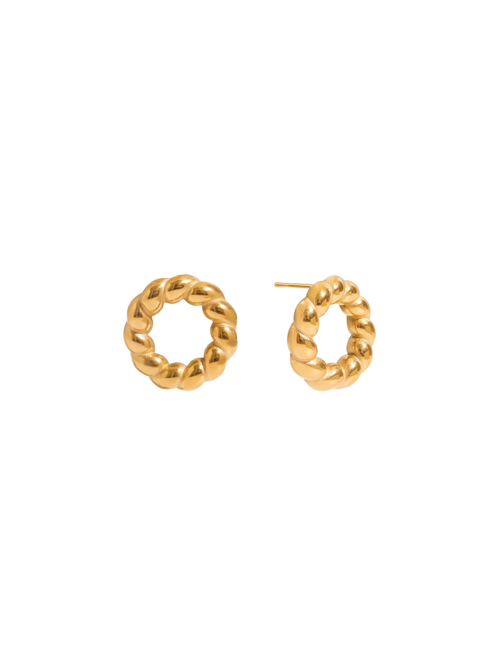 Par Arete Contorno Circulo Trenzado