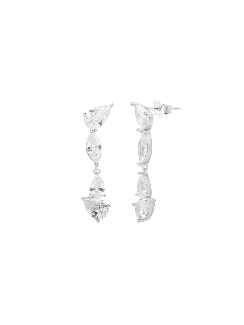 Par Arete Cuatro Zirconias Gotas