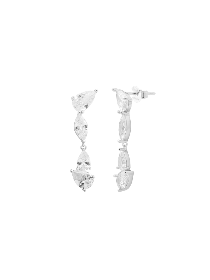 Par Arete Cuatro Zirconias Gotas