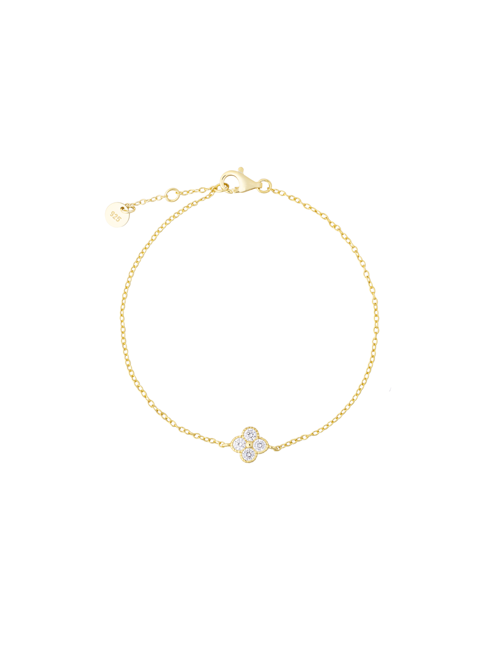 Pulsera Trebol Cuatro Hojas Zirconia
