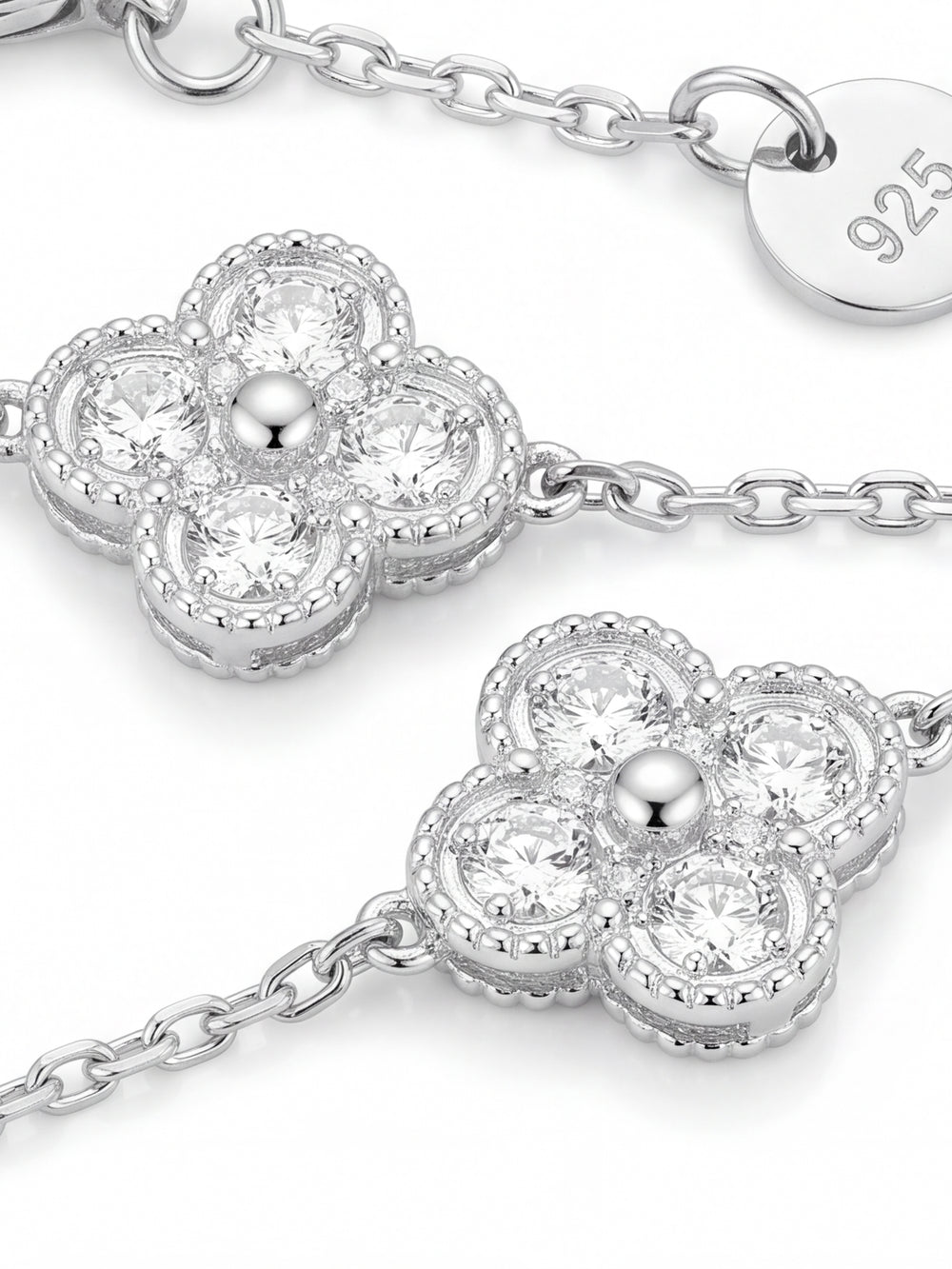 Pulsera Con Treboles Cuatro Hojas Zirconia