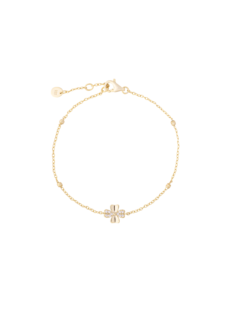 Pulsera Trebol Y Bolitas