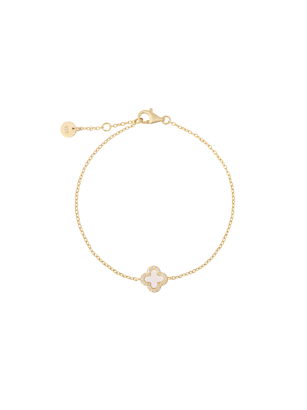 Pulsera Trebol Madre Perla