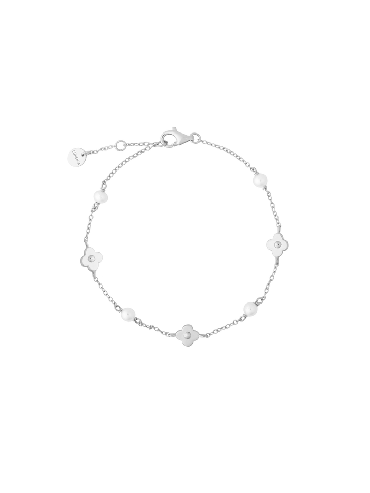 Pulsera Treboles Y Perlas