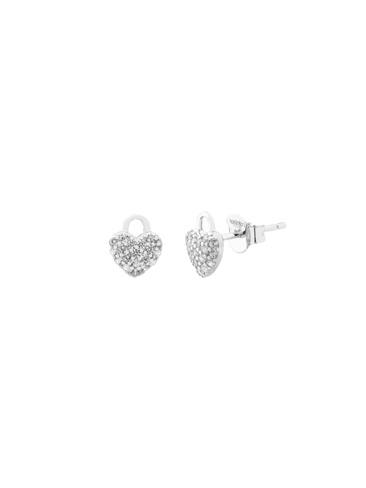 Par Arete Mini Corazon Zirconias