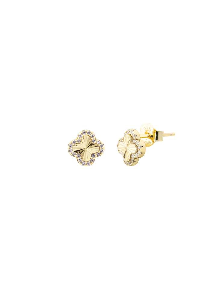Par Arete Trebol Contorno Zirconias