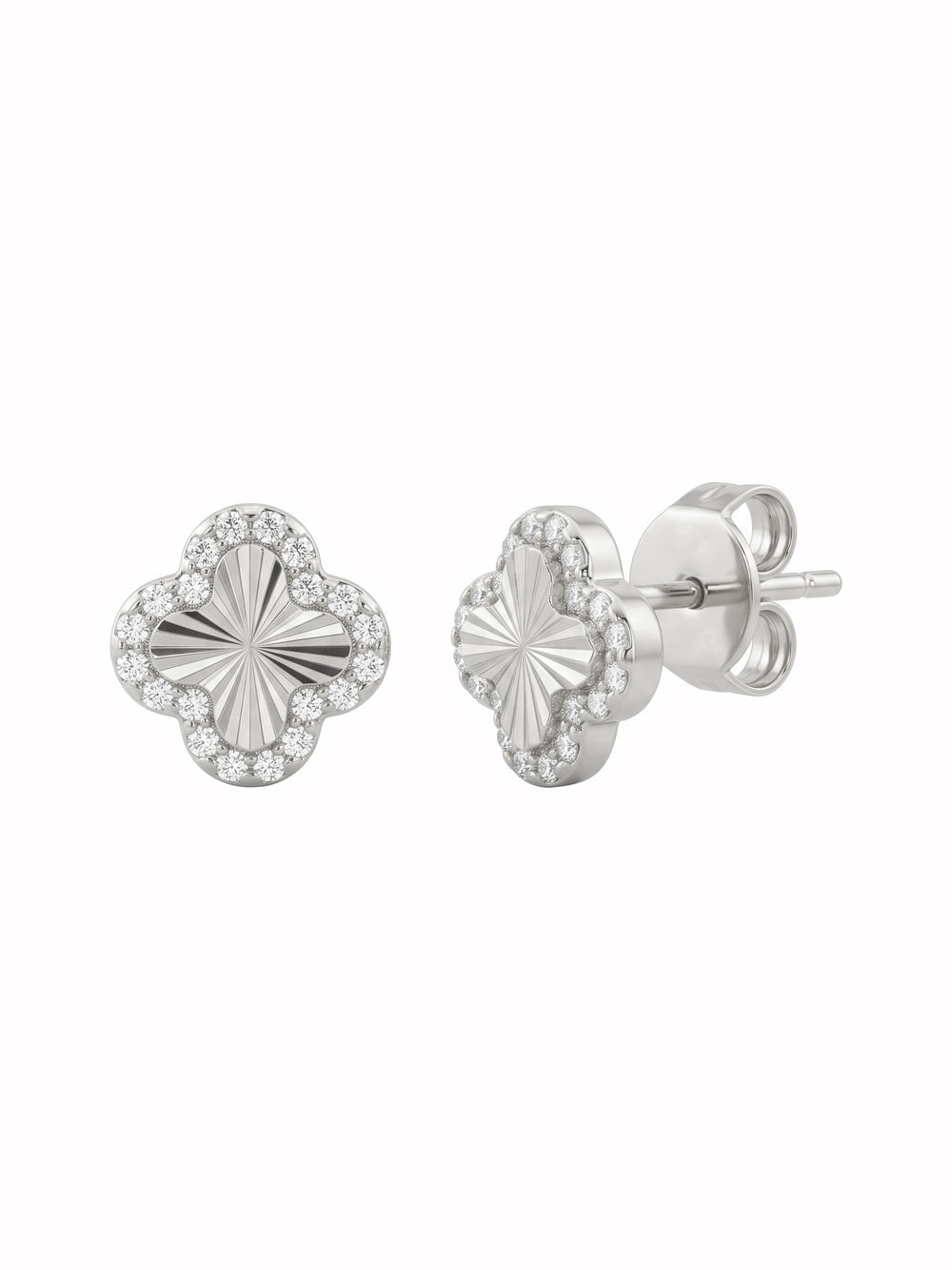 Par Arete Trebol Contorno Zirconias