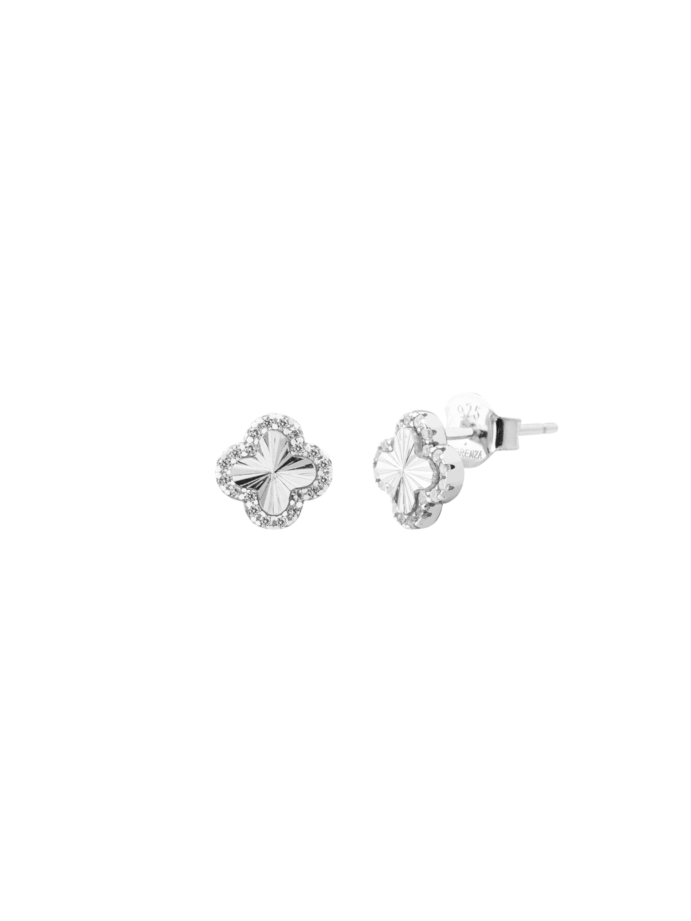 Par Arete Trebol Contorno Zirconias
